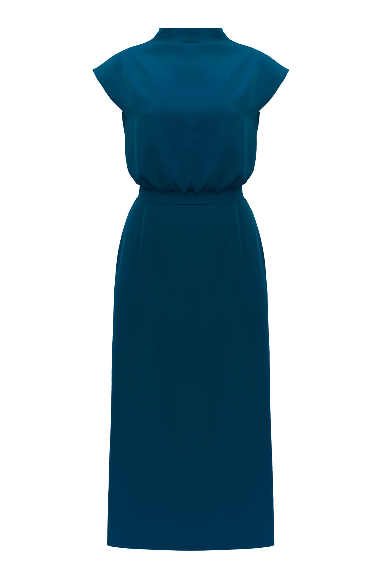 TESSA blue kimono sleeves midi dress