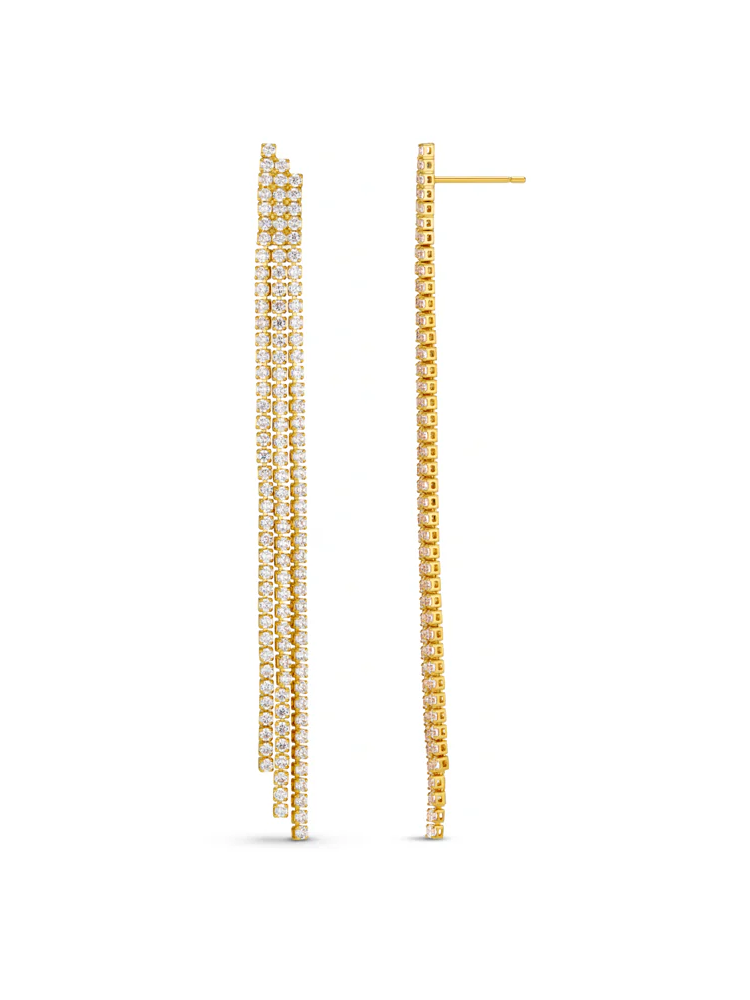 Orelia Cupchain Waterfall Drop Earrings