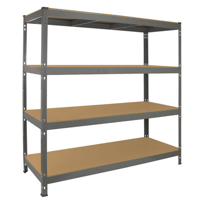 Monster Racking Q-Rax Heavy Duty Storage Shelving, 160cm W, 60cm D, Grey