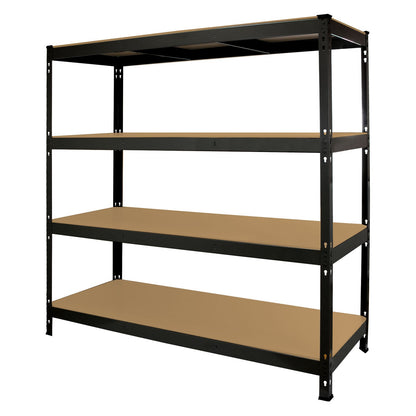 Monster Racking Q-Rax Heavy Duty Storage Shelving, 160cm W, 60cm D, Black