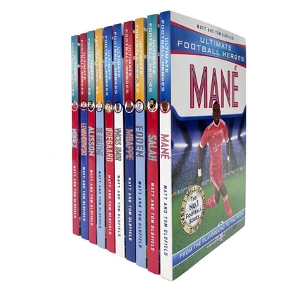 Ultimate Football Heroes Series 2 - 10 Books Collection Set By Matt and Tom Oldfield (Mane, Salah, Foden, Mbappe, Vinicius Jr, Odegaard, De Bruyne, Alisson, Lewandowski, Nunez) NEW VERSION