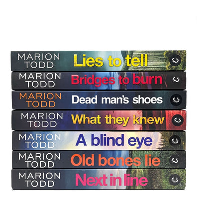 Detective Clare Mackay Series 7 Books Set by Marion Todd (Lies to Tell, Bridges to Burn, Dead Man's Shoes, What They Knew, A Blind Eye, Old Bones Lie, Next in Line)