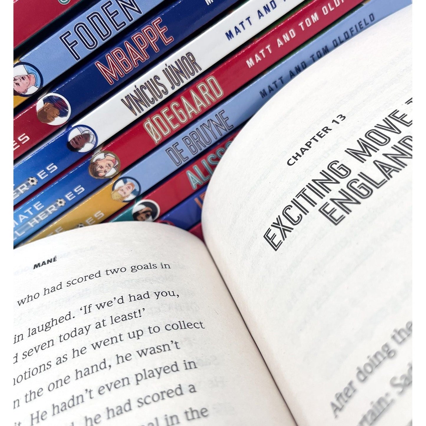 Ultimate Football Heroes Series 2 - 10 Books Collection Set By Matt and Tom Oldfield (Mane, Salah, Foden, Mbappe, Vinicius Jr, Odegaard, De Bruyne, Alisson, Lewandowski, Nunez) NEW VERSION