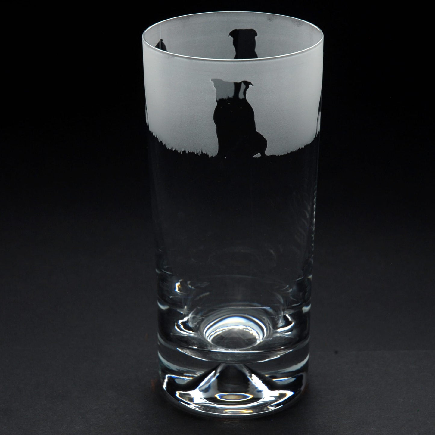 Staffy Dog Highball Glass - Hand Etched/Engraved Gift