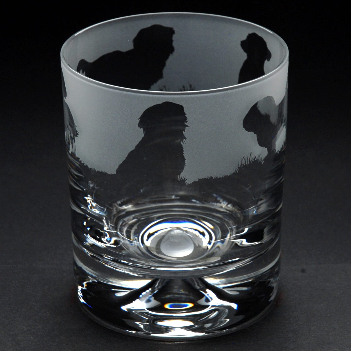 Shih Tzu Dog Whiskey Tumbler Glass - Hand Etched/Engraved Gift