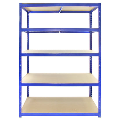 Monster Racking T-Rax Strong Storage Shelves, Blue, 120cm W, 60cm D, Set of 9