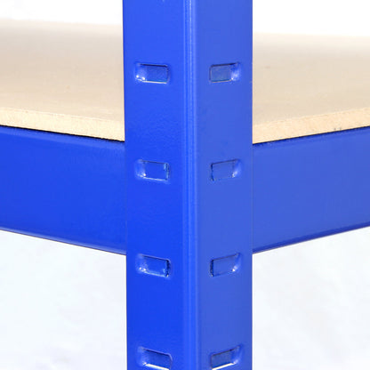 Monster Racking T-Rax Strong Storage Shelves, Blue, 120cm W, 60cm D, Set of 10