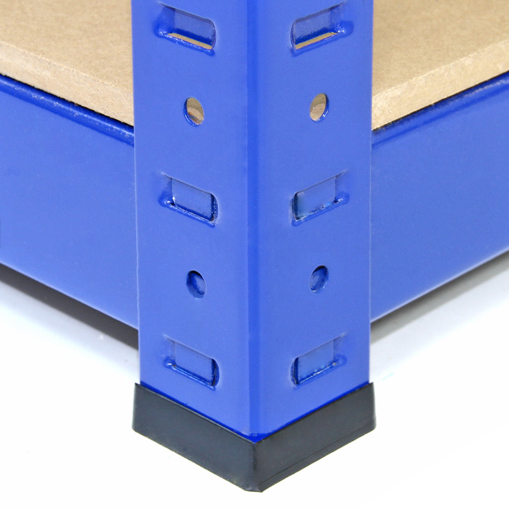 Monster Racking T-Rax Strong Storage Shelves, Blue, 120cm W, 60cm D, Set of 5