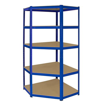 Monster Racking T-Rax Corner Storage Shelf Unit, Blue, 90cm Wide