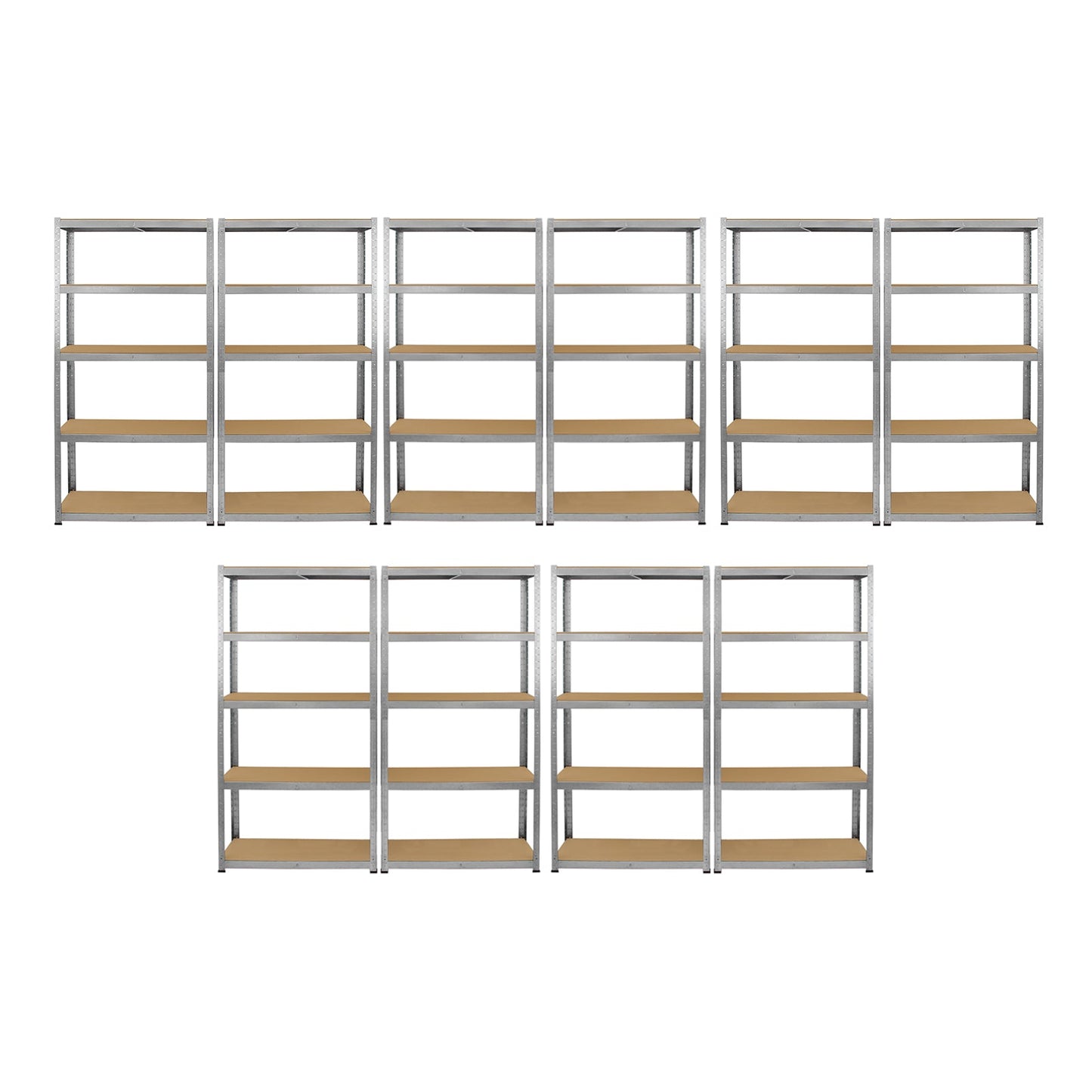 Monster Racking 10 x Galwix Galvanised Steel Shelves, 90cm Wide