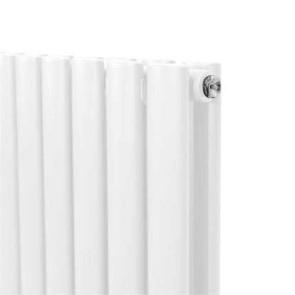 Oval Column Radiator & Valves - 600mm x 600mm – White