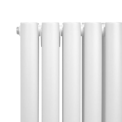 Oval Column Radiator & Valves - 600mm x 1200mm – White