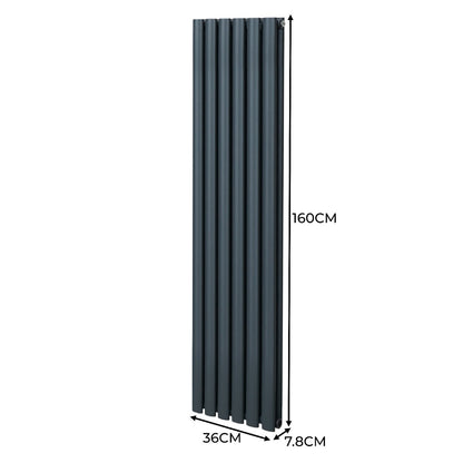 Oval Column Radiator & Valves - 1600mm x 360mm – Anthracite Grey