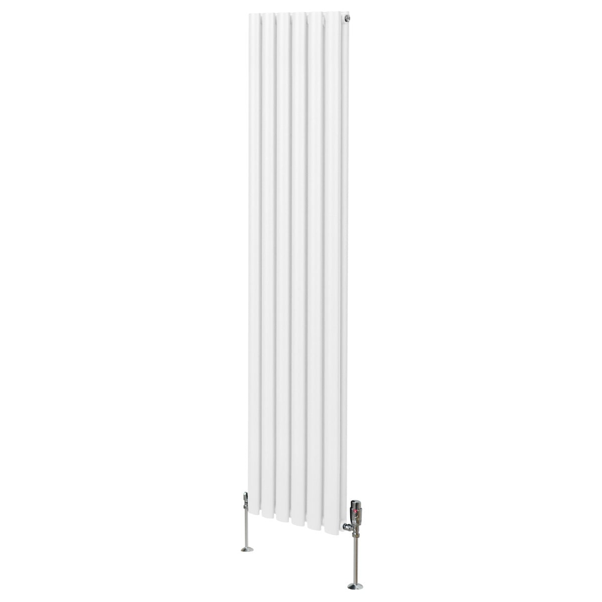 Oval Column Radiator & Valves - 1800mm x 360mm – White