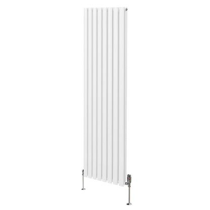 Oval Column Radiator & Valves - 1800mm x 480mm – White