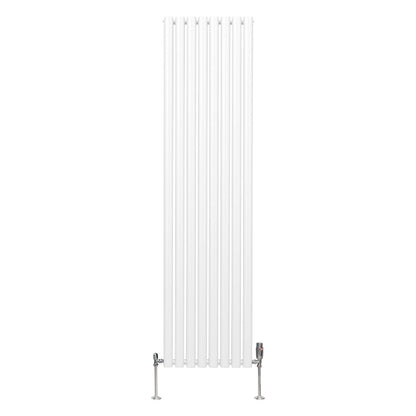 Oval Column Radiator & Valves - 1800mm x 480mm – White