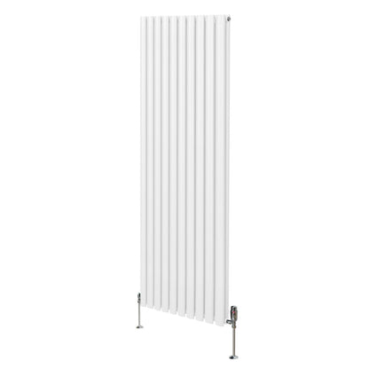 Oval Column Radiator & Valves - 1800mm x 600mm – White