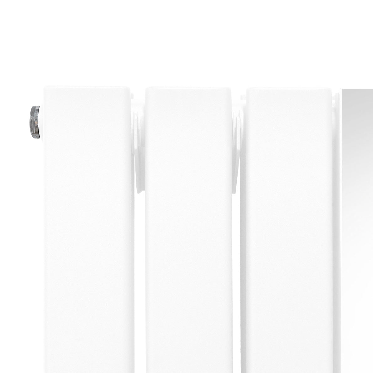 Flat Mirror Radiator & Valves - 1800mm x 425mm - White