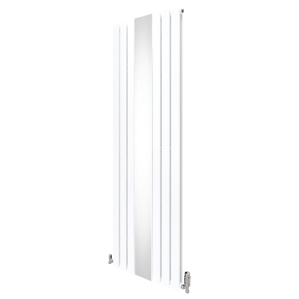 Flat Mirror Radiator & Valves - 1800mm x 565mm - White