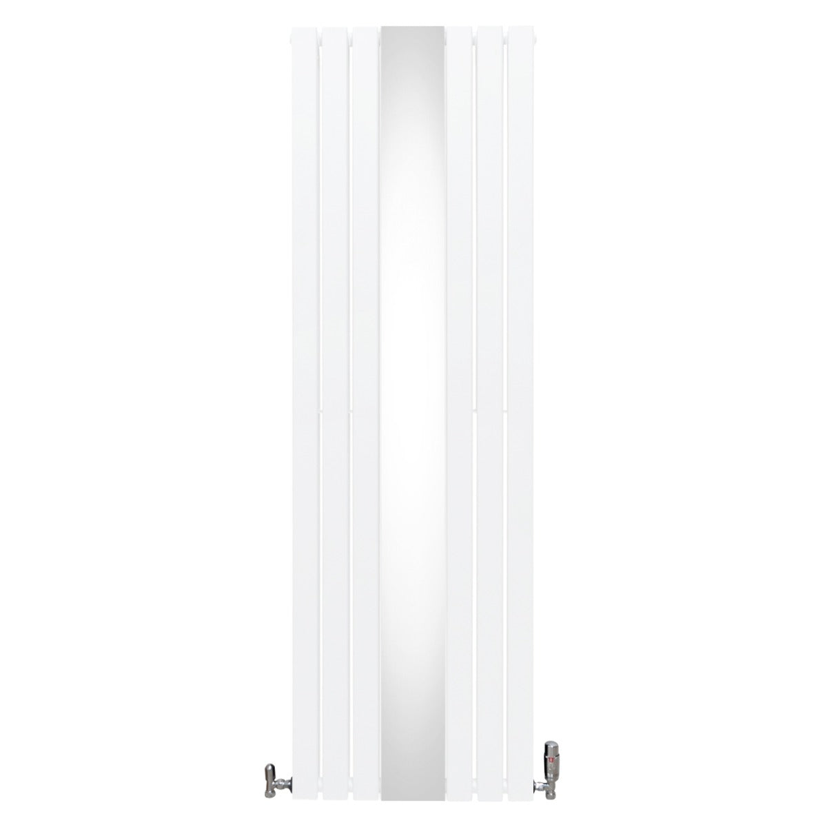 Flat Mirror Radiator & Valves - 1800mm x 565mm - White