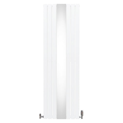 Flat Mirror Radiator & Valves - 1800mm x 565mm - White