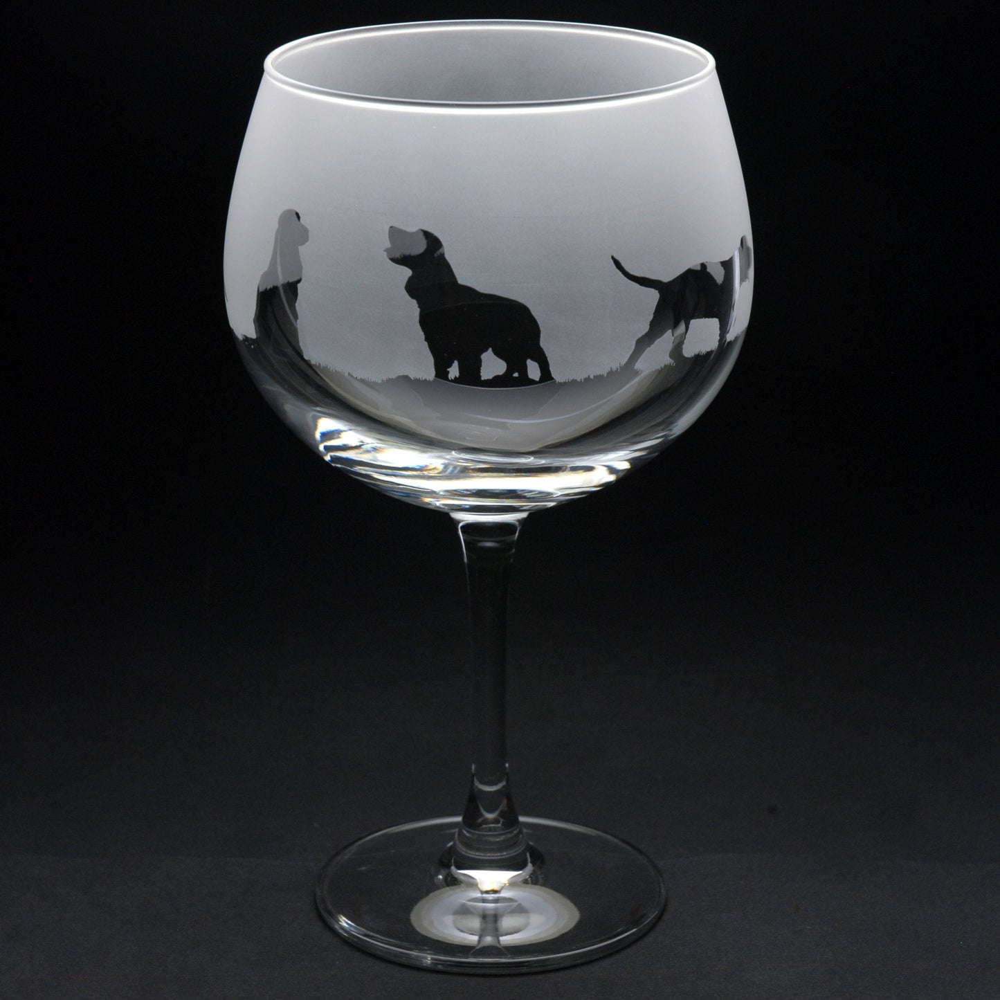 Cocker Spaniel Dog Gin Cocktail Glass - Hand Etched/Engraved Gift