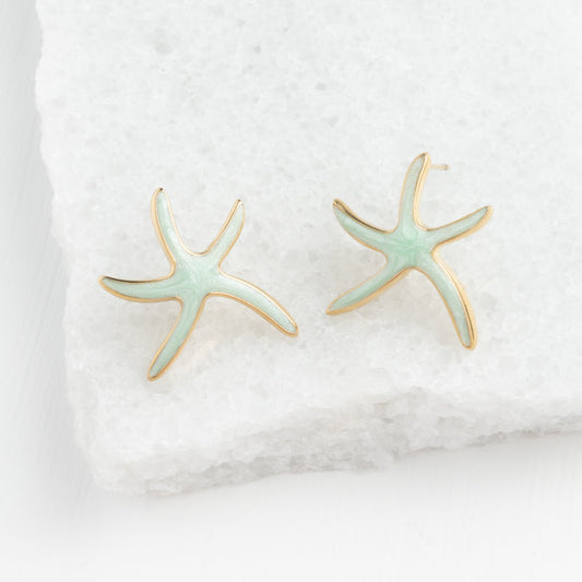 Starfish Hope Studs in Mint
