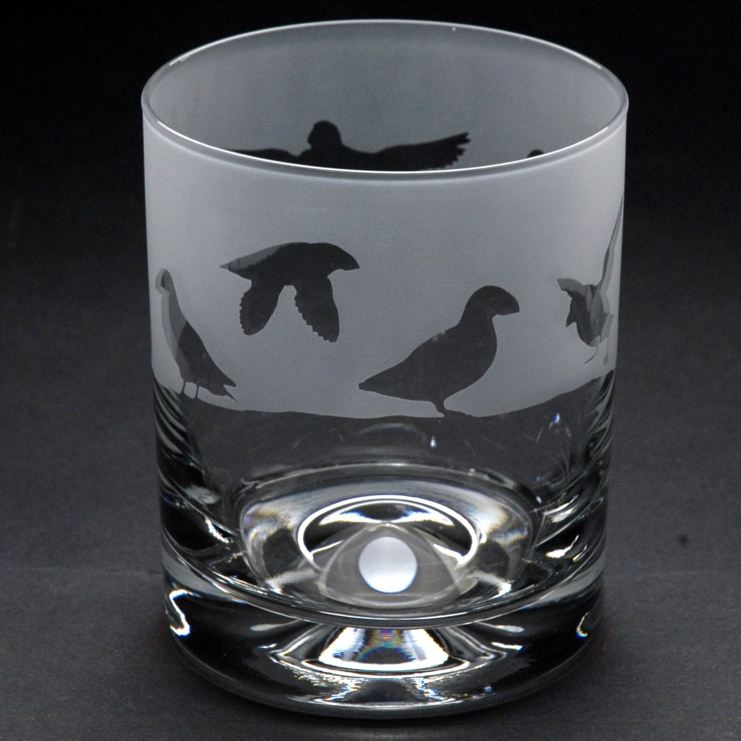 Puffin Whiskey Tumbler Glass - Hand Etched/Engraved Gift