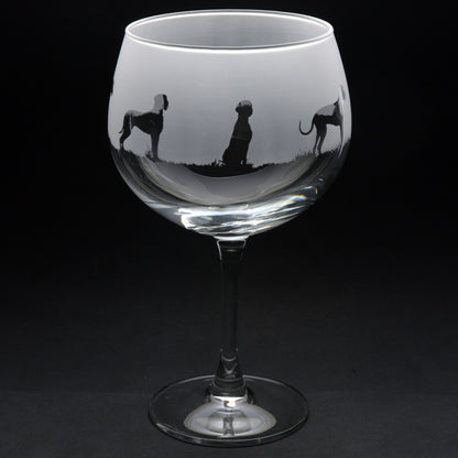 Great Dane Dog Gin Cocktail Glass - Hand Etched/Engraved Gift