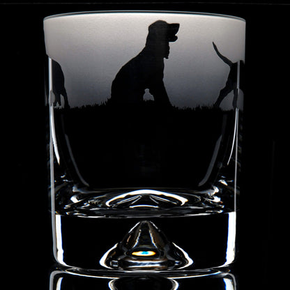 Cocker Spaniel Dog Whiskey Tumbler Glass - Hand Etched/Engraved Gift