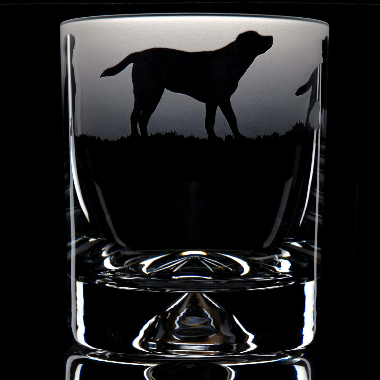 Labrador Dog Whiskey Tumbler Glass - Hand Etched/Engraved Gift