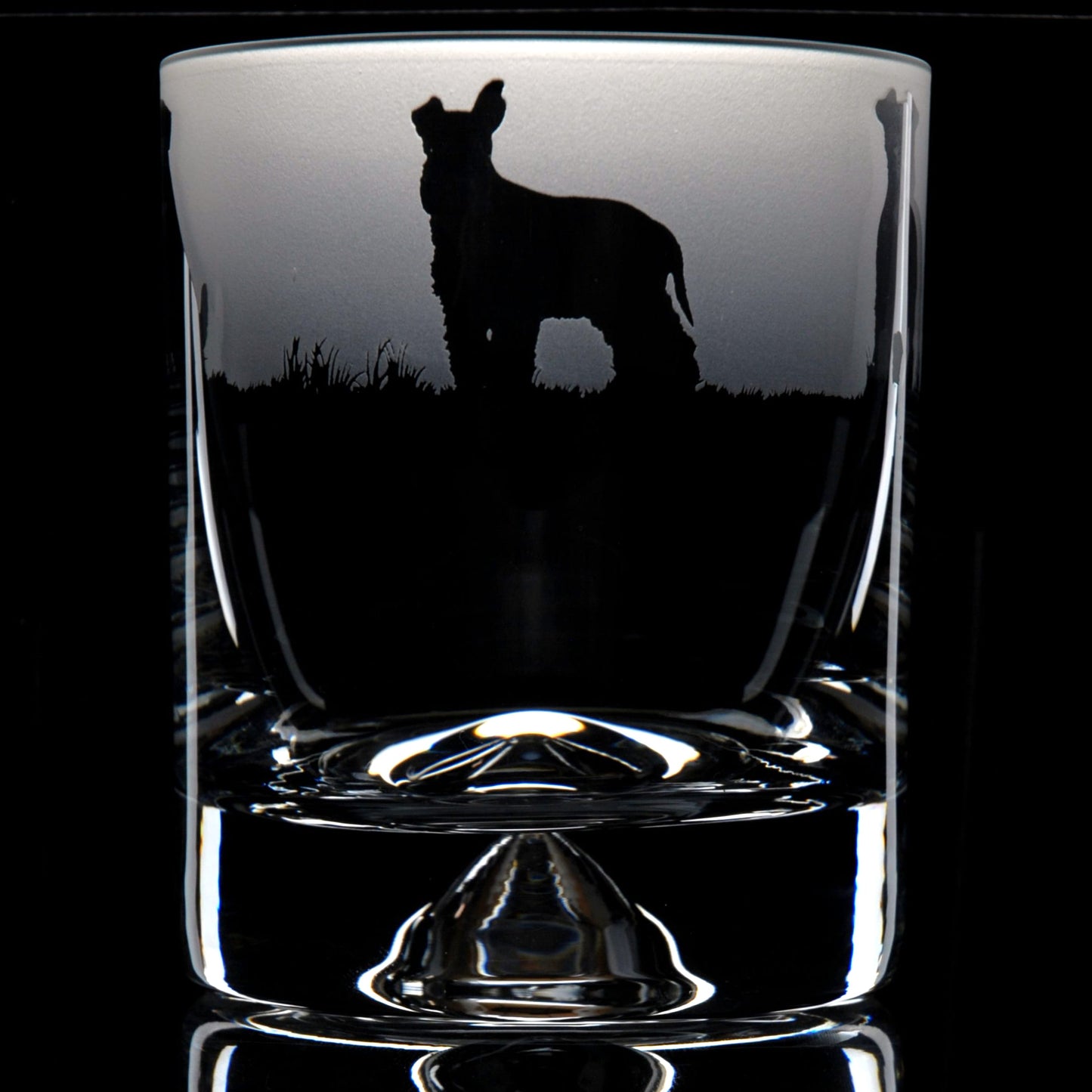 Schnauzer Dog Whiskey Tumbler Glass - Hand Etched/Engraved Gift