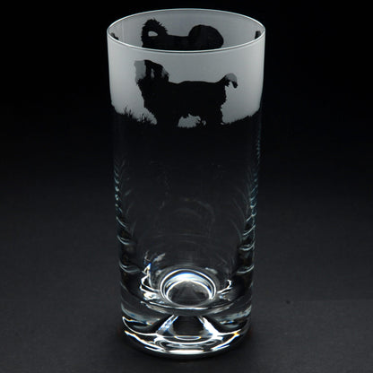 Shih Tzu Dog Highball Glass - Hand Etched/Engraved Gift