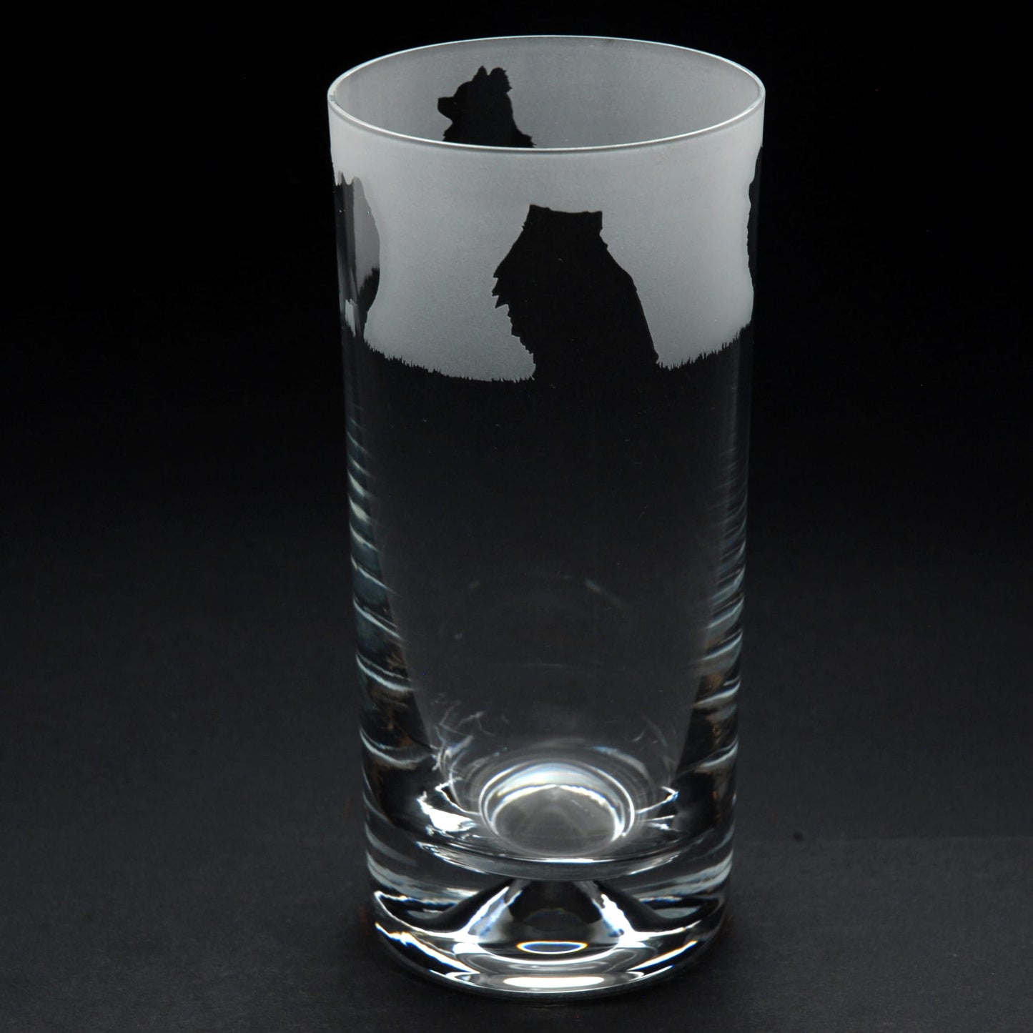 Pomeranian Dog Highball Glass - Hand Etched/Engraved Gift