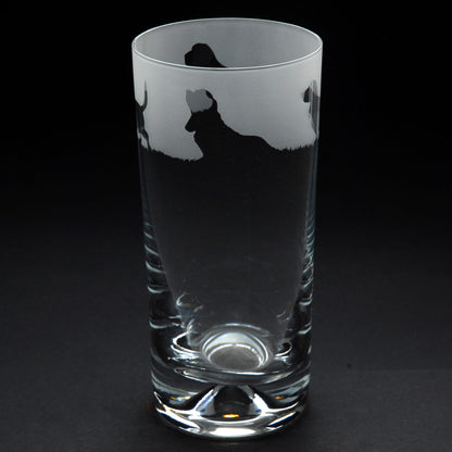 Basset Hound Dog Highball Glass - Hand Etched/Engraved Gift