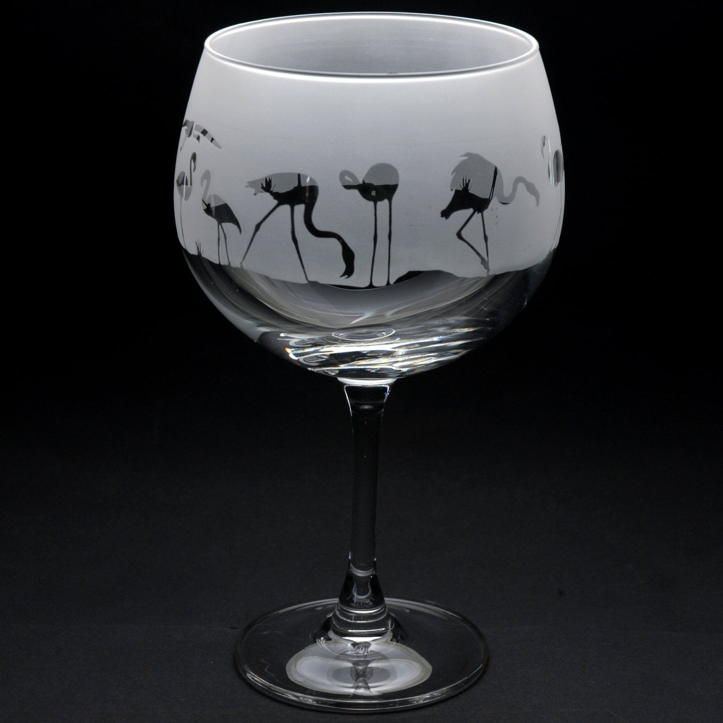 Flamingo Gin Cocktail Glass - Hand Etched/Engraved Gift