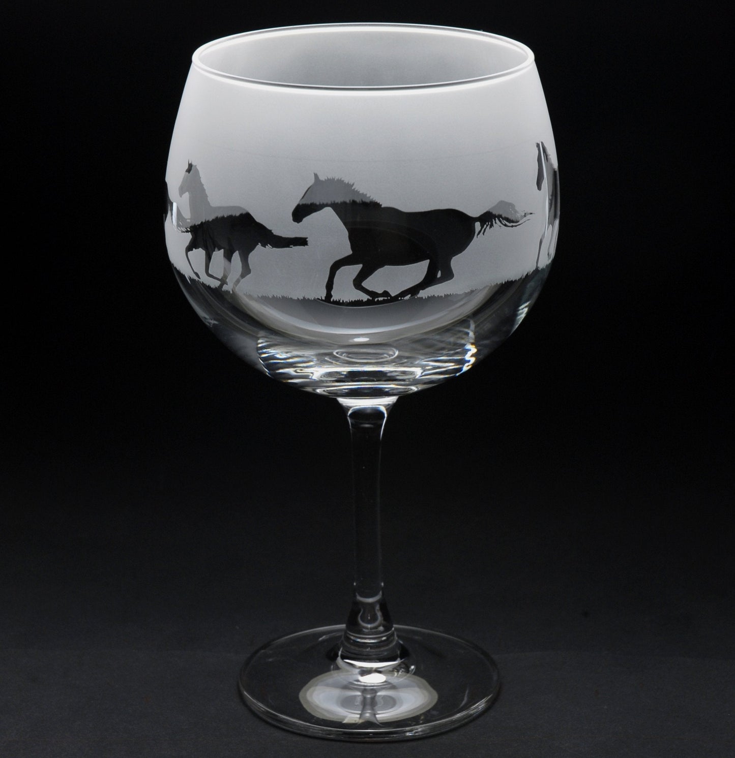 Galloping Horse Gin Cocktail Glass - Hand Etched/Engraved Gift