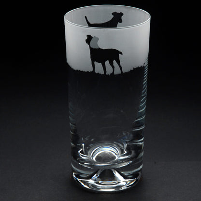 Jack Russell Dog Highball Glass - Hand Etched/Engraved Gift