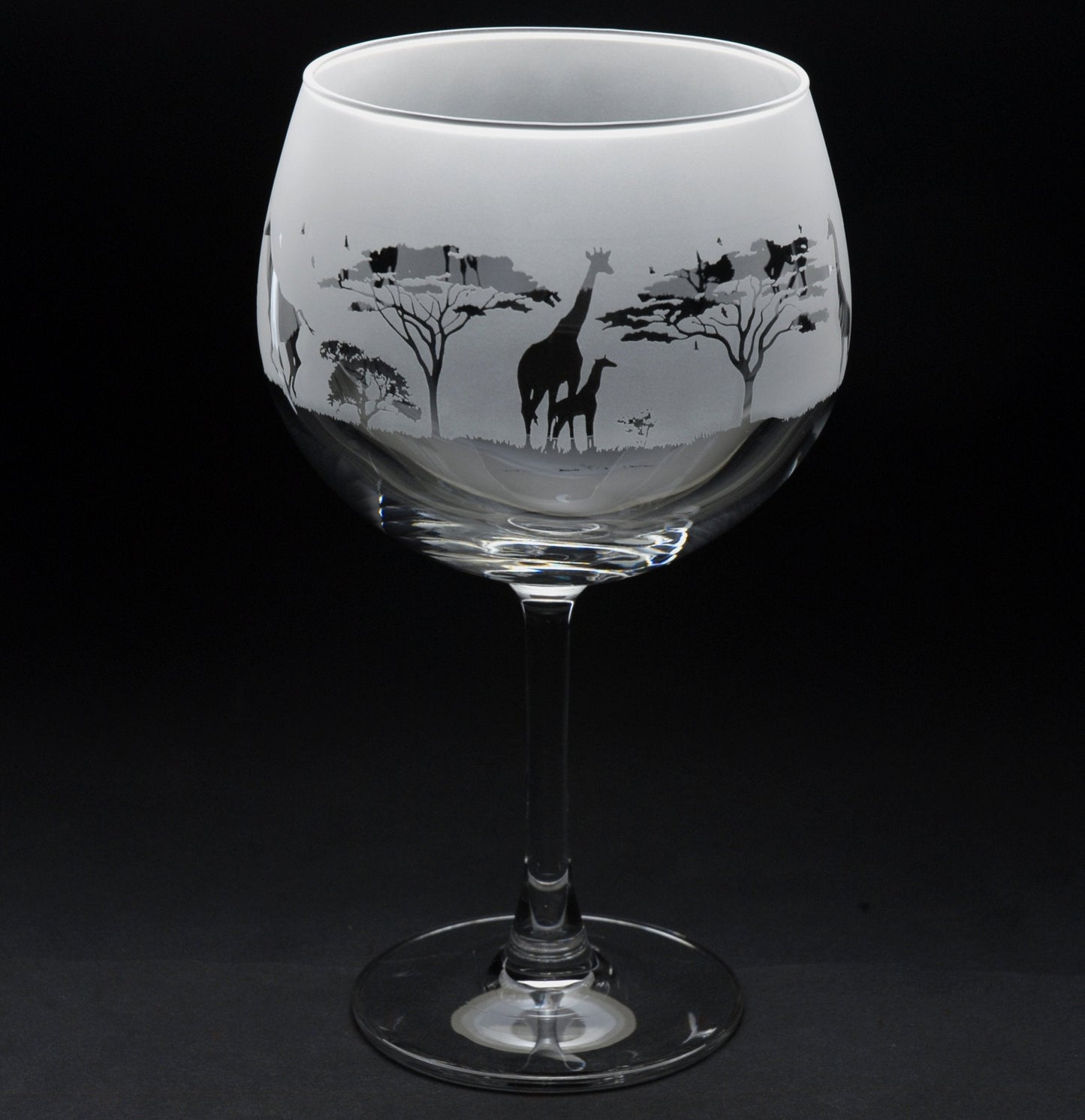 Giraffe Gin Cocktail Glass - Hand Etched/Engraved Gift