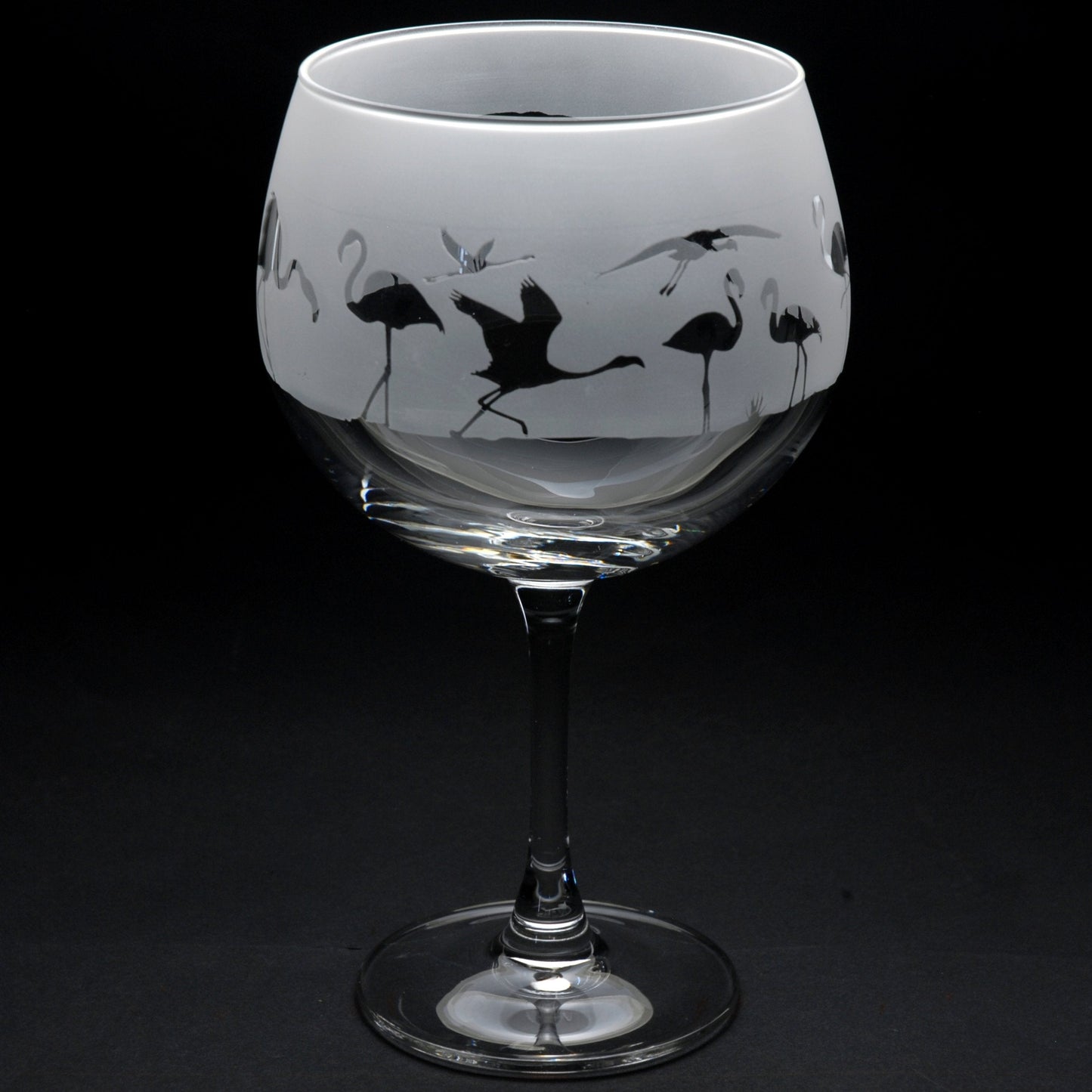 Flamingo Gin Cocktail Glass - Hand Etched/Engraved Gift