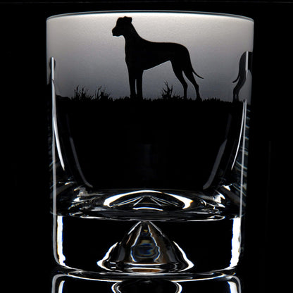 Great Dane Dog Whiskey Tumbler Glass - Hand Etched/Engraved Gift