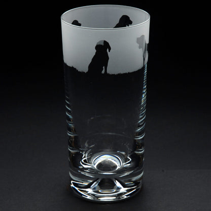 Beagle Dog Highball Glass - Hand Etched/Engraved Gift