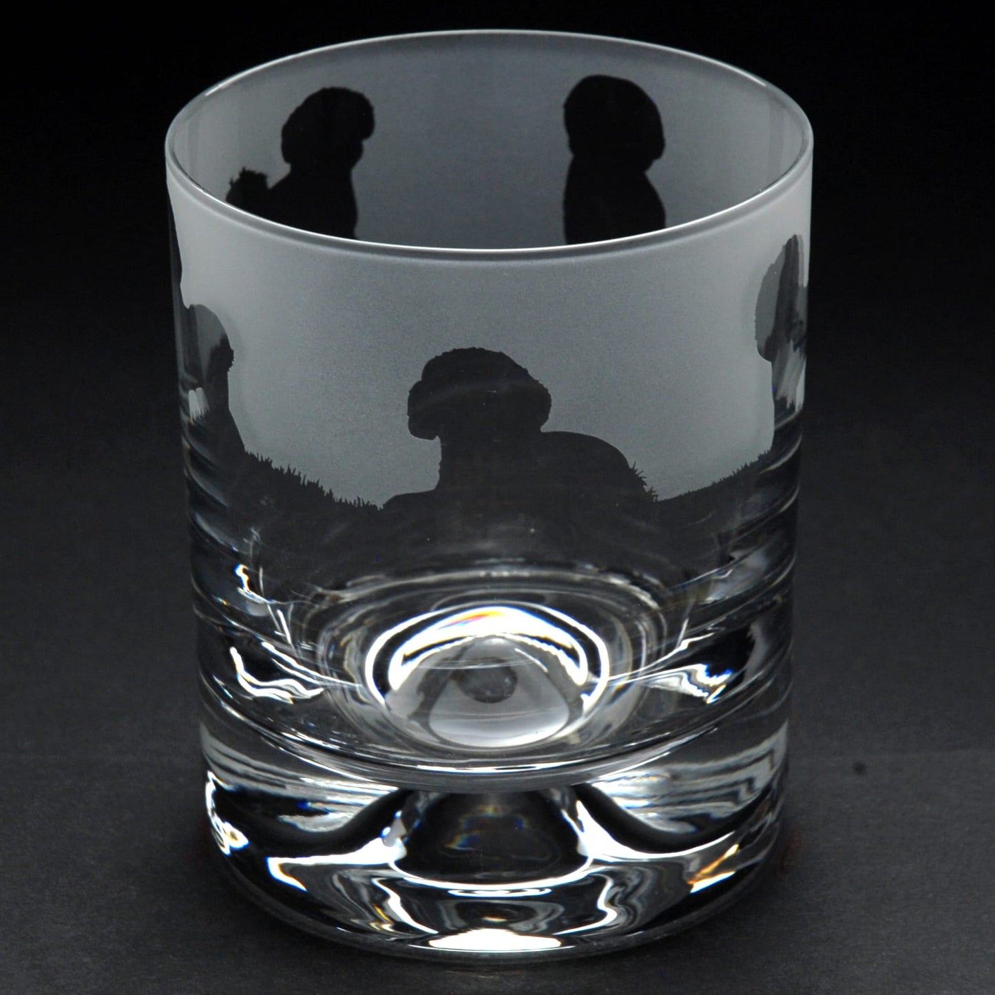 Bichon Frise Dog Whiskey Tumbler Glass - Hand Etched/Engraved Gift