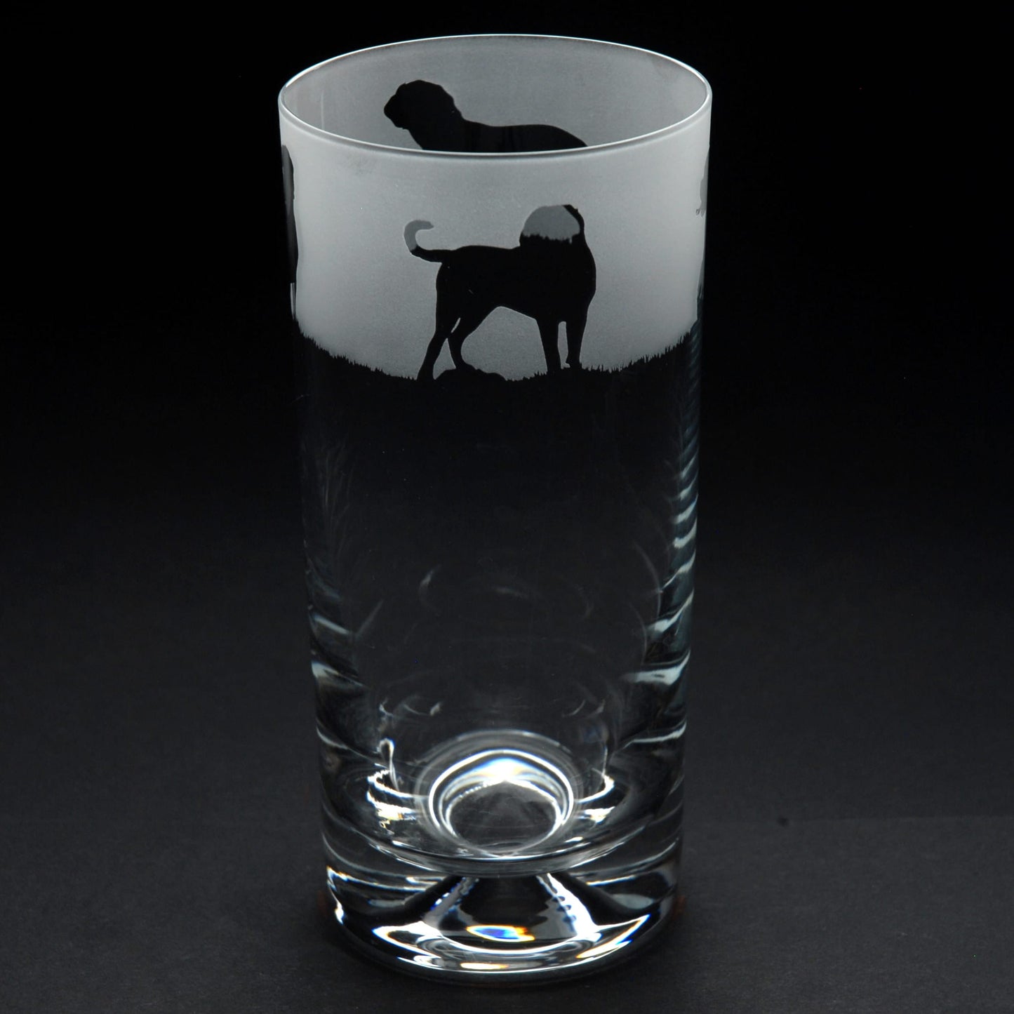 Dogue de Bordeaux Dog Highball Glass - Hand Etched/Engraved Gift