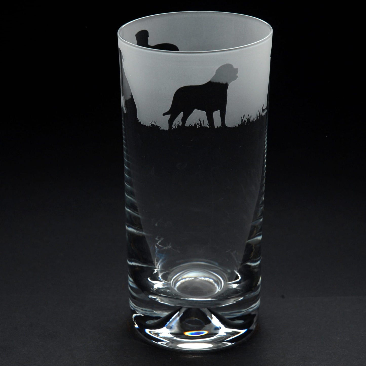 Rottweiler Dog Highball Glass - Hand Etched/Engraved Gift