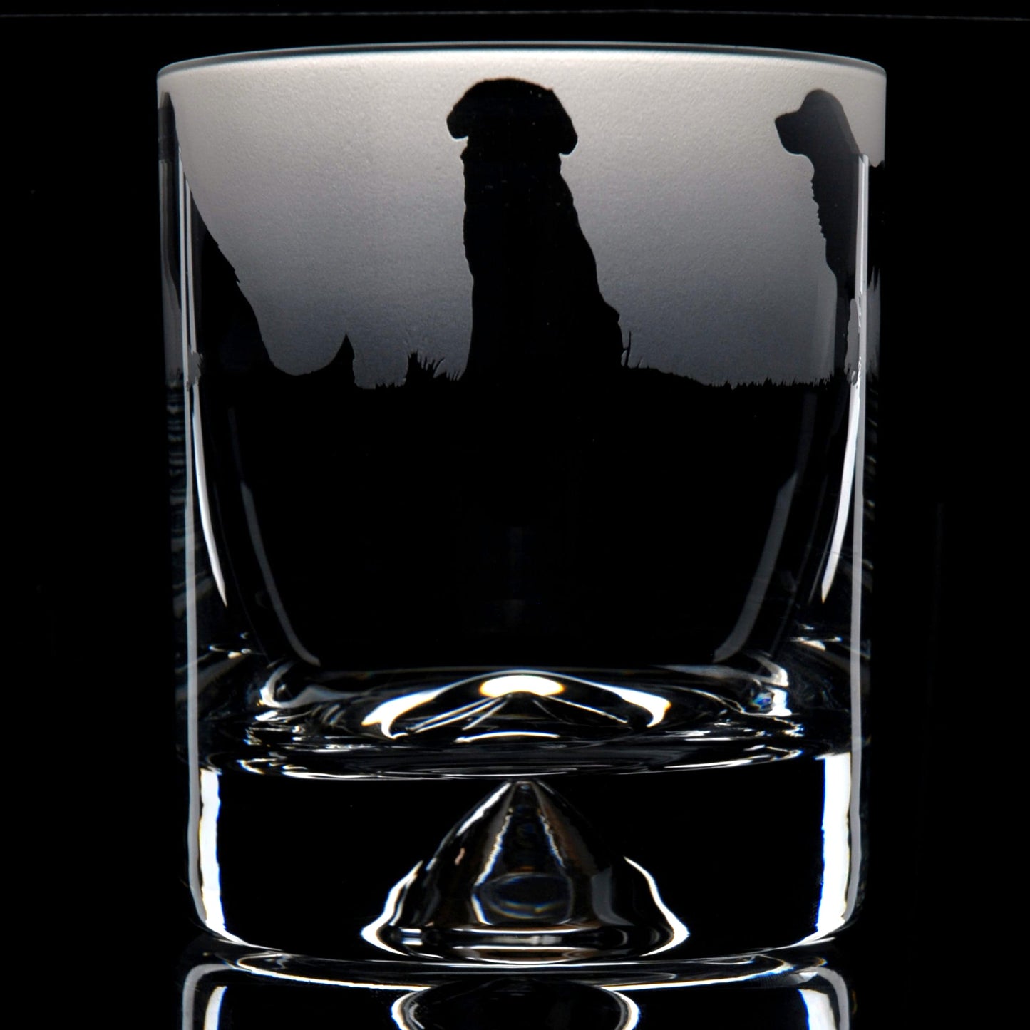 Golden Retriever Dog Whiskey Tumbler Glass - Hand Etched/Engraved Gift