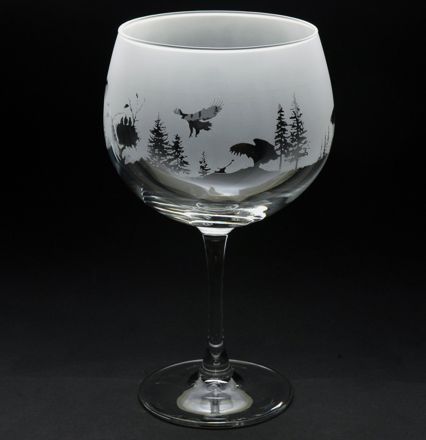 Golden Eagle Gin Cocktail Glass - Hand Etched/Engraved Gift