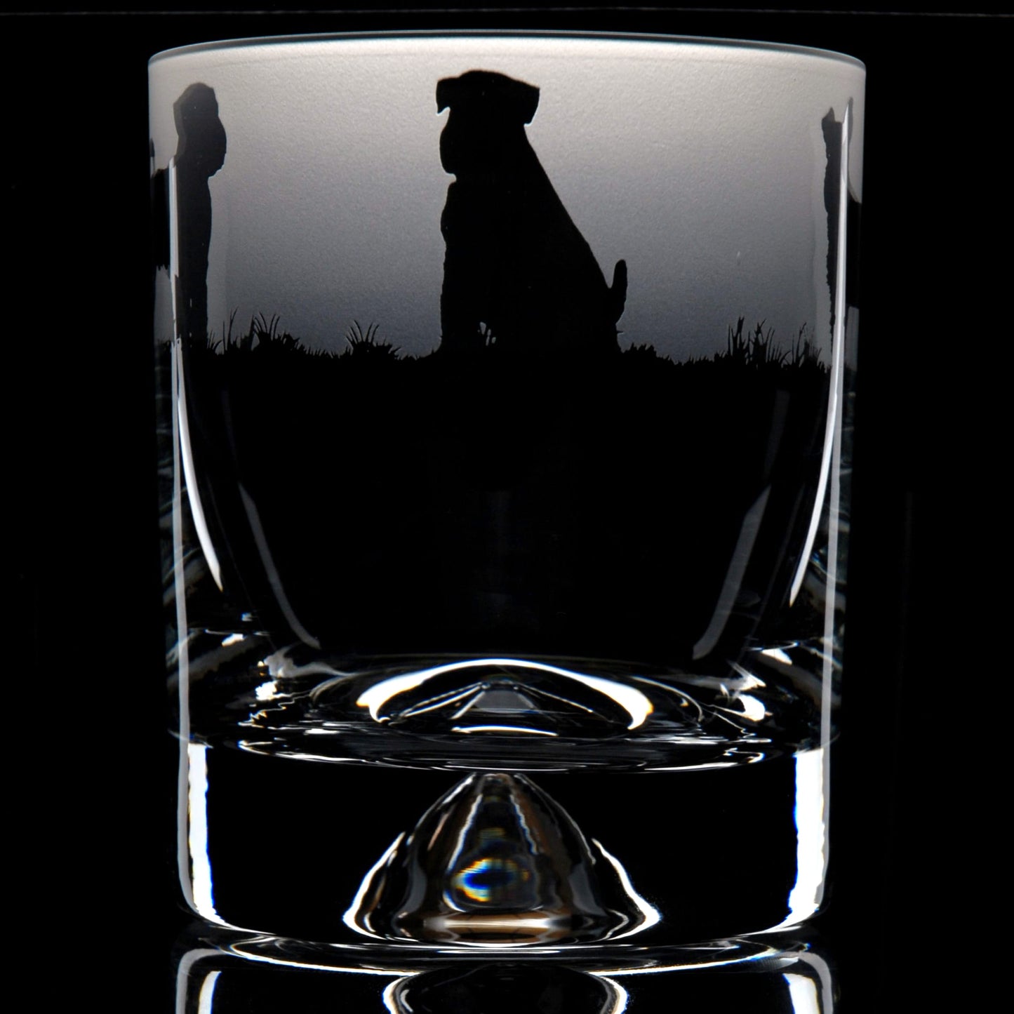 Schnauzer Dog Whiskey Tumbler Glass - Hand Etched/Engraved Gift