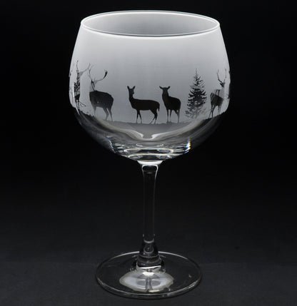 Stag Gin Cocktail Glass - Hand Etched/Engraved Gift