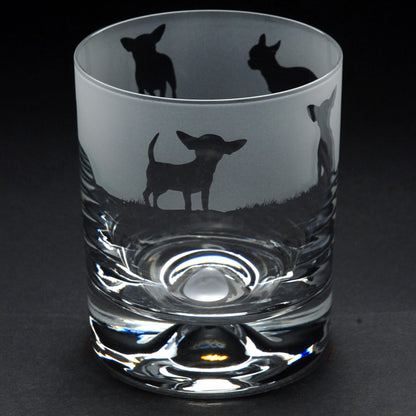 Cavalier King Charles Dog Whiskey Tumbler Glass - Hand Etched/Engraved Gift